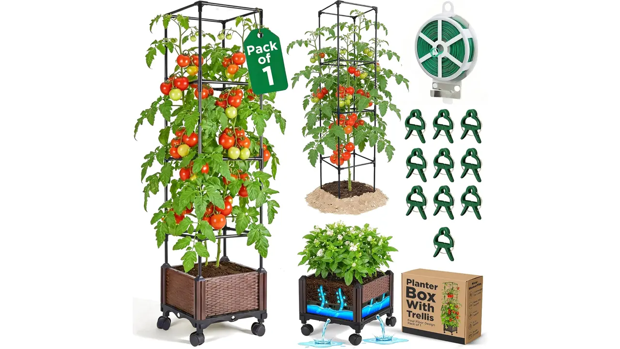 1 Pack Self Watering Tomato Planter Trellis - In-Depth 8 featured 3833