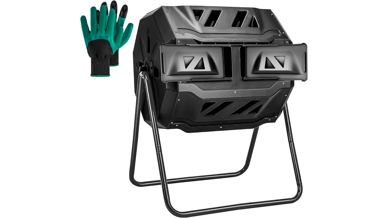 Hourleey Compost Bin Outdoor, 43 Gallon Dual Chamber 8 featured 459