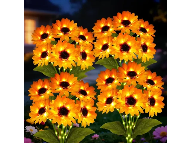 Solar Sunflower Lights 4 Pack – Detailed Review