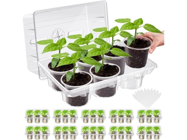 Vesici 10 Pack Seed Starter Tray Kit Seedling – Complete