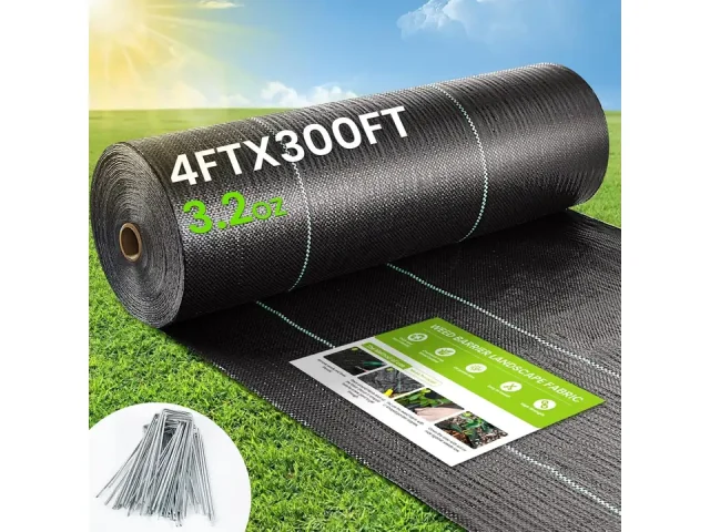 Weed Barrier Fabric, 4x300ft Landscape Fabric, 3.2oz Heavy