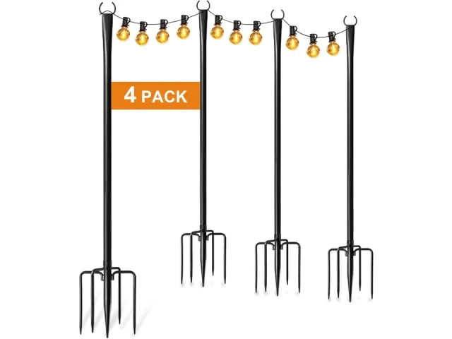 PrettyBoutik Collection 4 Pack String Light Poles