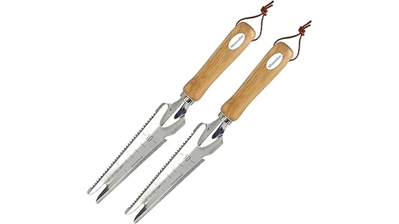 The image shows a collection of shiny stainless steel garden hand trowels, perfect for your planting needs.