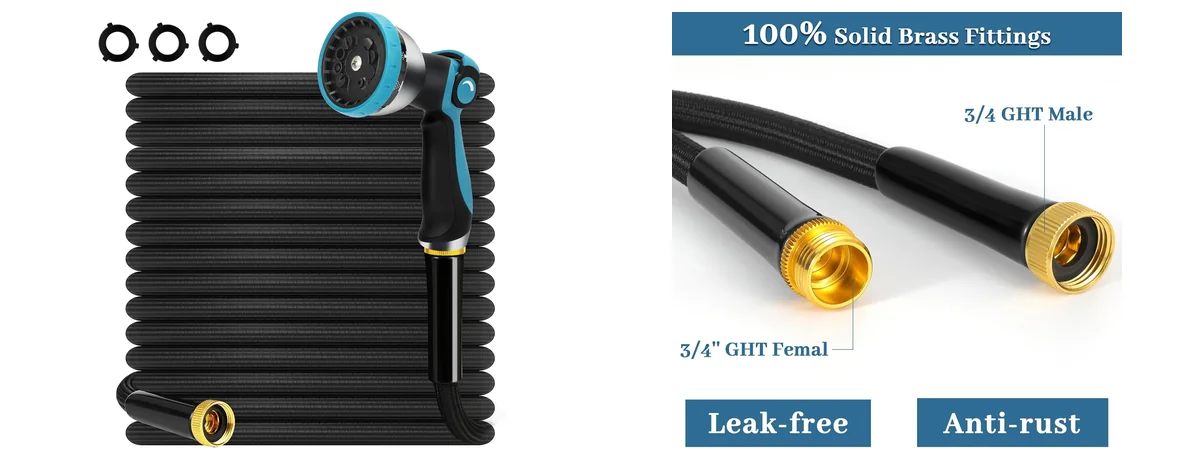 HmiL-U Non-Expandable Garden Hose 50 ft Kink