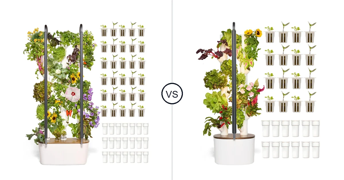 Comparison of GARDYN Home 4 Vertical Hydroponics Growing System and GARDYN Studio 1 Vertical Hydroponics Growing System