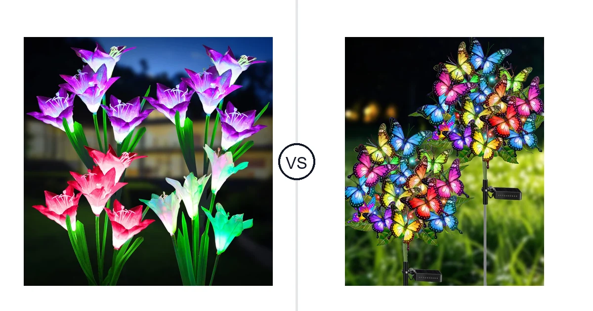 Comparison of KOOPER Outdoor Solar Lights and ZPQBEYE Art Deco, Garden Decor, Outdoor Decor, Yard Decorations Outdoor, Gifts for