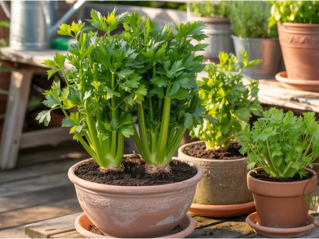 Growing Celery In Pots Outdoors In Texas