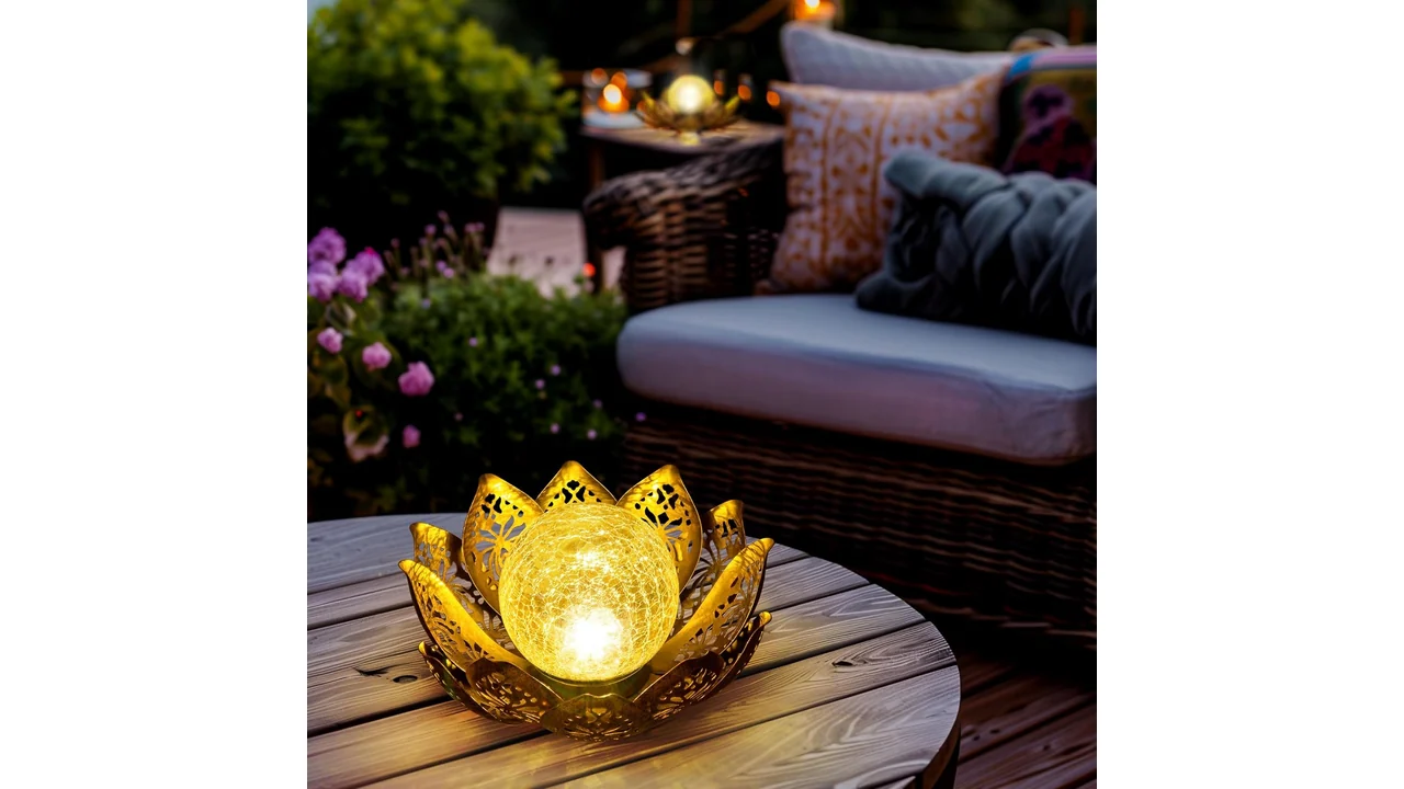 GIGALUMI Solar Lights Outdoor Garden Decor, Adjustable