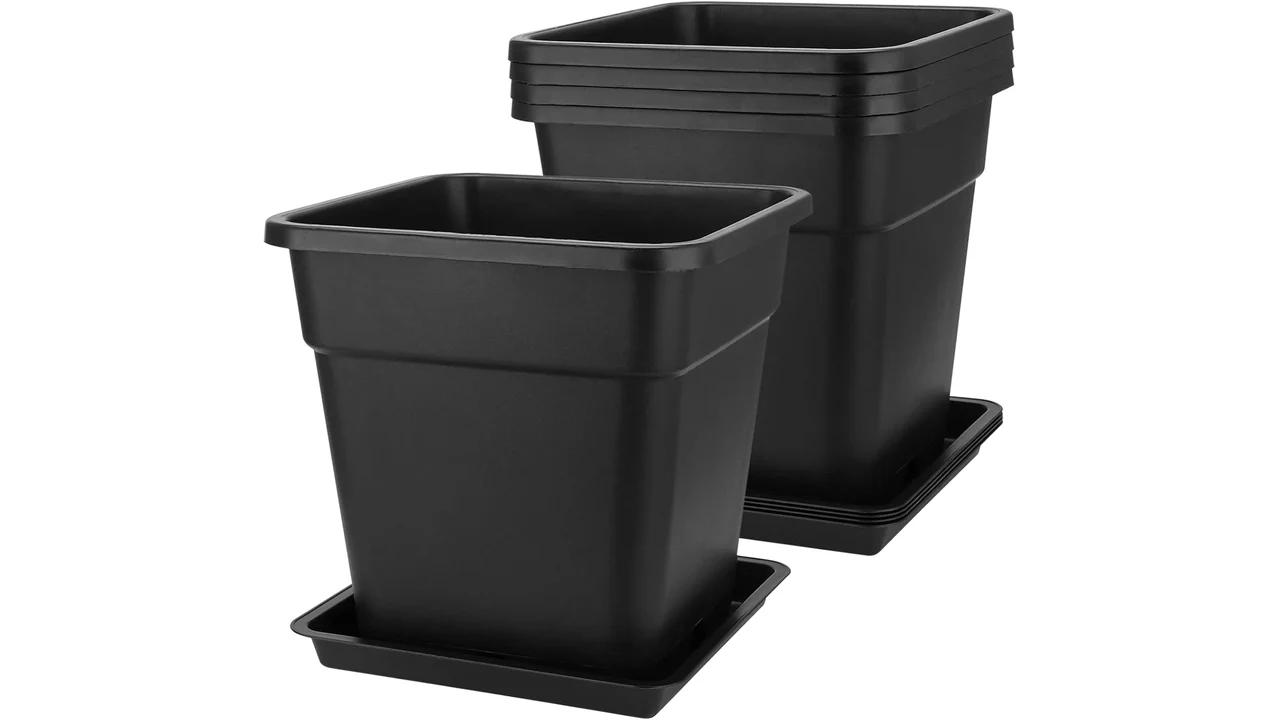 MOUYAT 5 Pack 5 Gallon Square Nursery Pots - In-Depth Review 9 featured 422