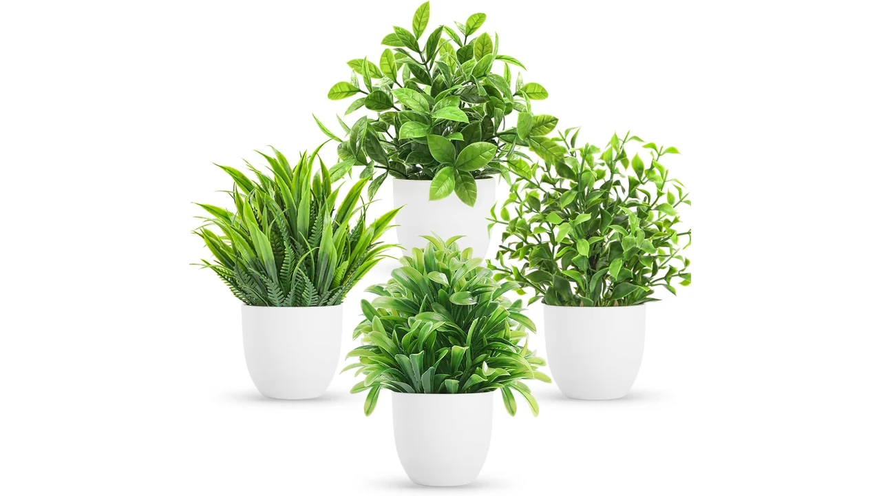 Miracliy 4 Pack Mini Fake Plants Artificial Eucalyptus 3 featured 924