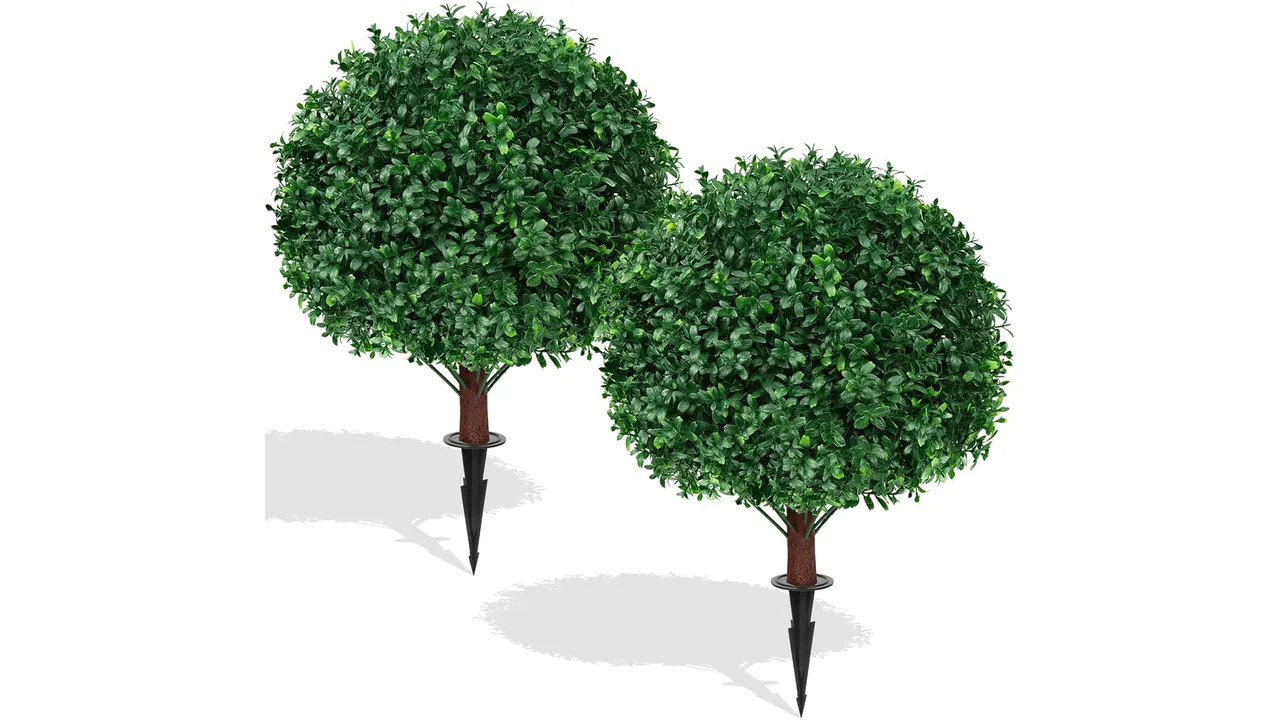 2Pack Artificial Boxwood Topiary Ball Trees, 16” – Pros &