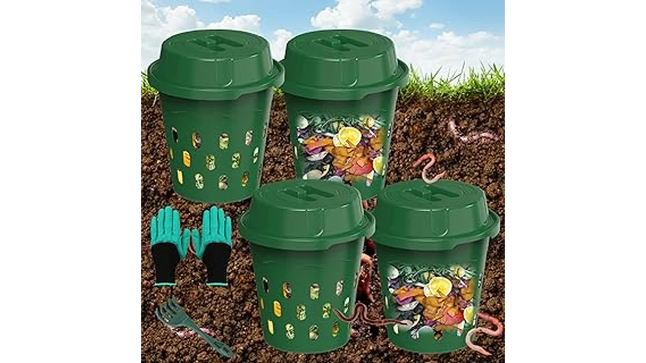 The image shows neatly arranged bags of compost perfect for enhancing raised garden beds.