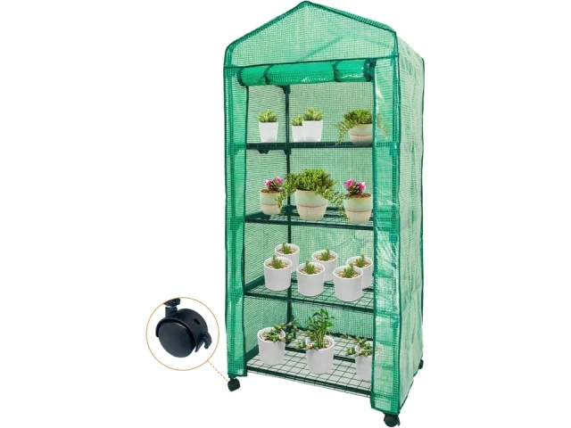 Mini Greenhouse,4 Tier Small Portable Greenhouses Kit