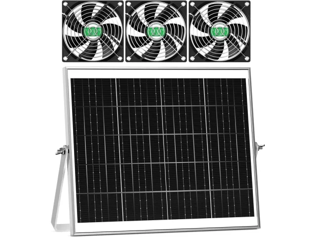 Solar Greenhouse Fan 3 Kit, 30W Large Solar – In-Depth