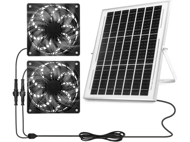 Solar Powered Fan Kit, Weatherproofed Exhaust Fan Air
