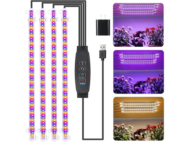 RWNTAO Four Strip Growing Lamp Indoor Plants, Red