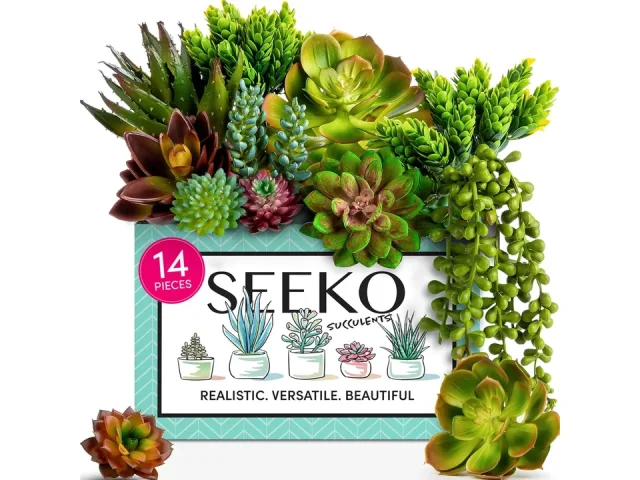 Succulents Plants Artificial 14 Pcs Realistic Premium Fake