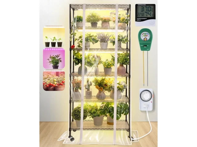 Meonum Indoor Greenhouse Grow Lights, 6 Tier Metal – Honest