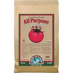 The image shows a selection of organic fertilizer bags ready for a review of best garden options.