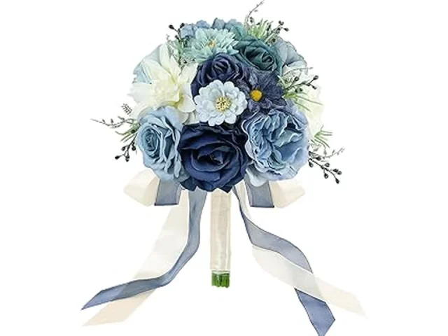 Best Selling 10 Light Blue Roses Bouquet Wedding in Florida