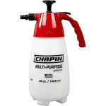 The image shows a close-up of a high-pressure hand pump sprayer, perfect for garden use.