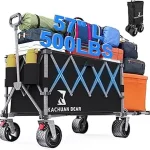 This image shows a versatile foldable garden cart utility wagon for easy transport.