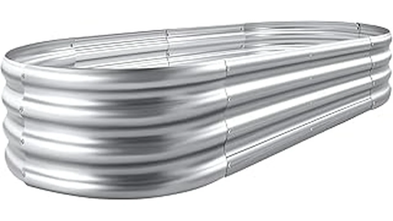 The image shows a collection of galvanized steel herb garden planter boxes, showcasing top choices.
