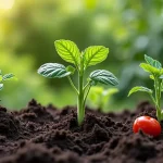 The image shows a raised garden bed prepared for planting, illustrating how to start a vegetable garden.
