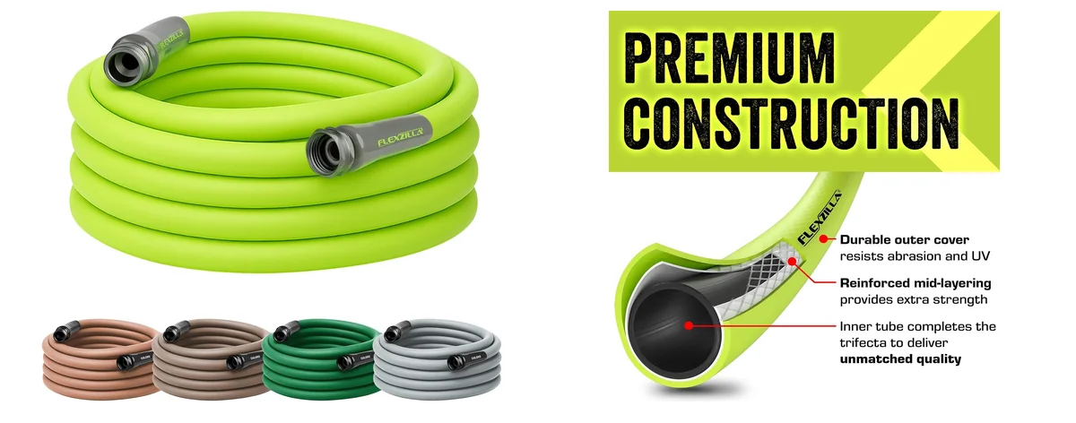 Flexzilla Garden Hose vs Giraffe Tools Hybrid Review 4 Flexzilla Garden Hose 5/8 in. x 50 images