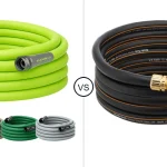 Comparison of Flexzilla Garden Hose 5/8 in. x 50 and Giraffe Tools Giraffe Hybrid Garden Hose 5/8" x