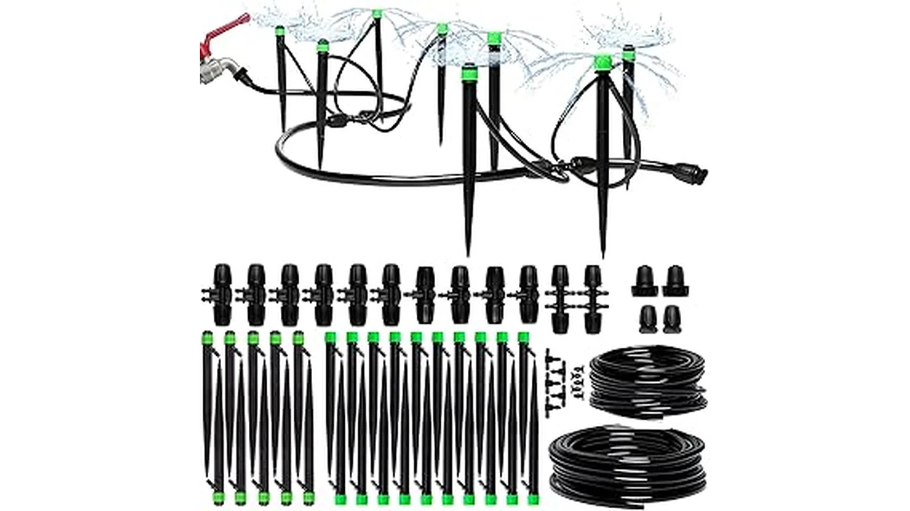 The image shows a hydroponic tower growing system in use, reviewing the top ten best models available.