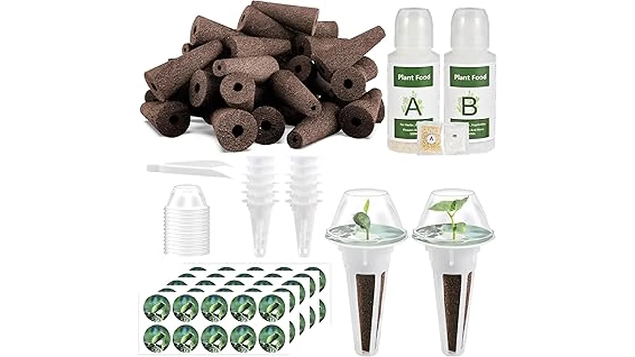 The image shows lush plants and supplies from the Top 4 Bestes Landscape Supplies & Hydroponics Photos.