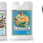 The image shows various bottles of hydroponic nutrient solutions, suggesting the top 5 for advanced growth.