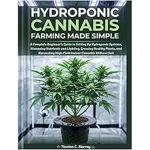The image shows a stack of cannabis growing books, highlighting hydroponics for the top 5 best selections.