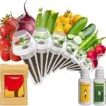 The image shows healthy, vibrant produce growing in a hydroponic system.