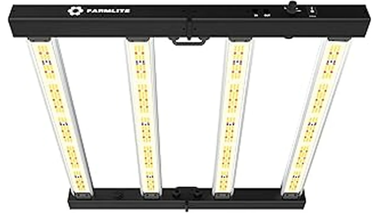 The image shows various types of powerful grow lights suitable for hydroponic systems, featured in a blog about top picks.