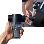 This image shows several inline water filters, likely for hydroponic systems.