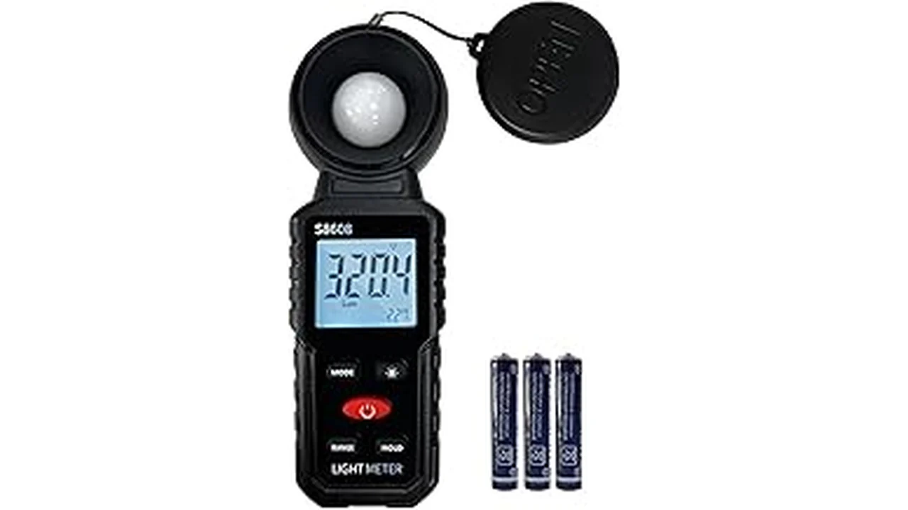 The image shows a variety of digital light meters used for hydroponic gardening.