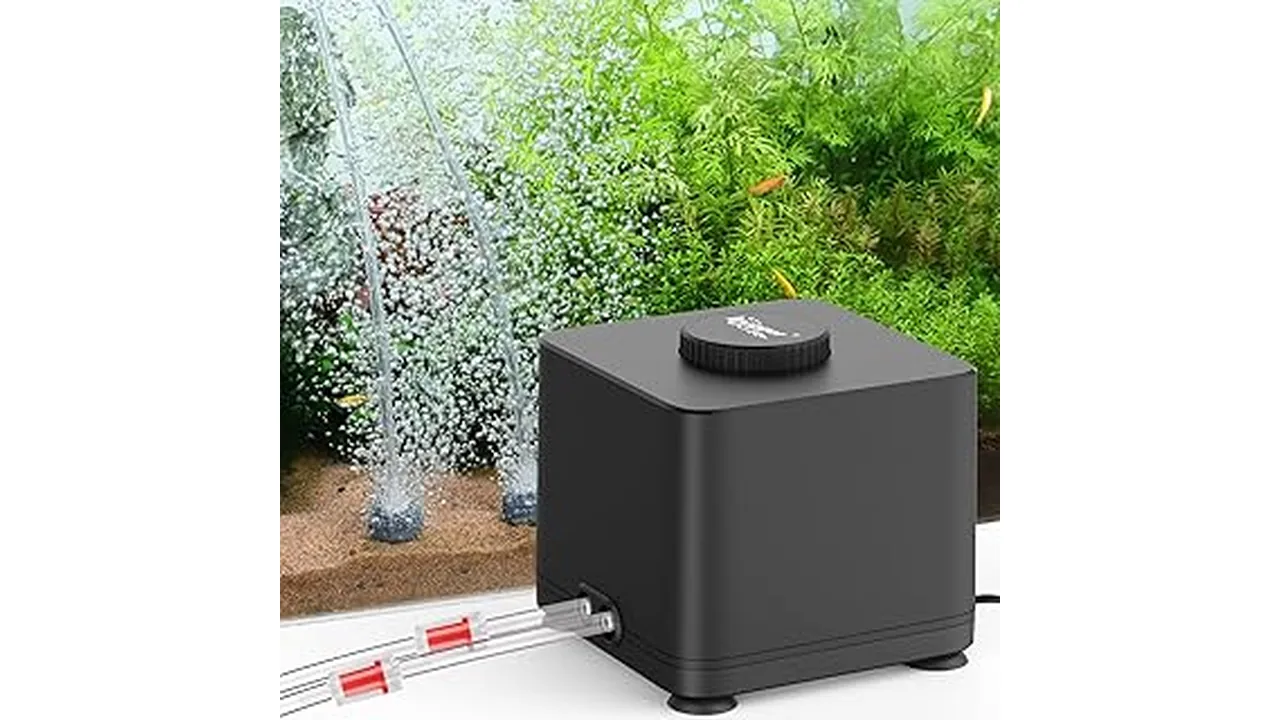 Top 5 Best Quiet Air Pump for Hydroponics 6 The image shows a quiet air pump, ideal for hydroponics, as featured in the Top 5 list.