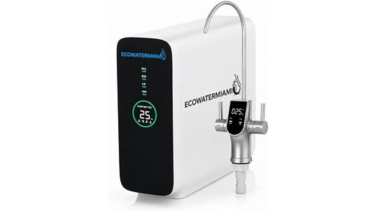 The image shows a clean, modern hydroponic setup with a water filtration system, ideal for the top 5 best solutions.