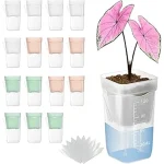 The image shows a side-by-side comparison of hydroponic and soil planting systems for the best pots.