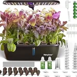 The image shows a vibrant hydroponic garden setup, illustrating a top choice for home growing systems.