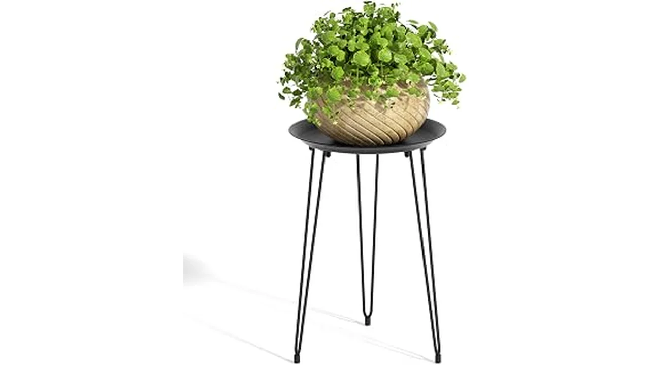 Best 10 Metal Indoor Plant Stand With Geometric Design